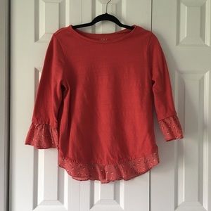 Salmon Colored Layered Loft Blouse
